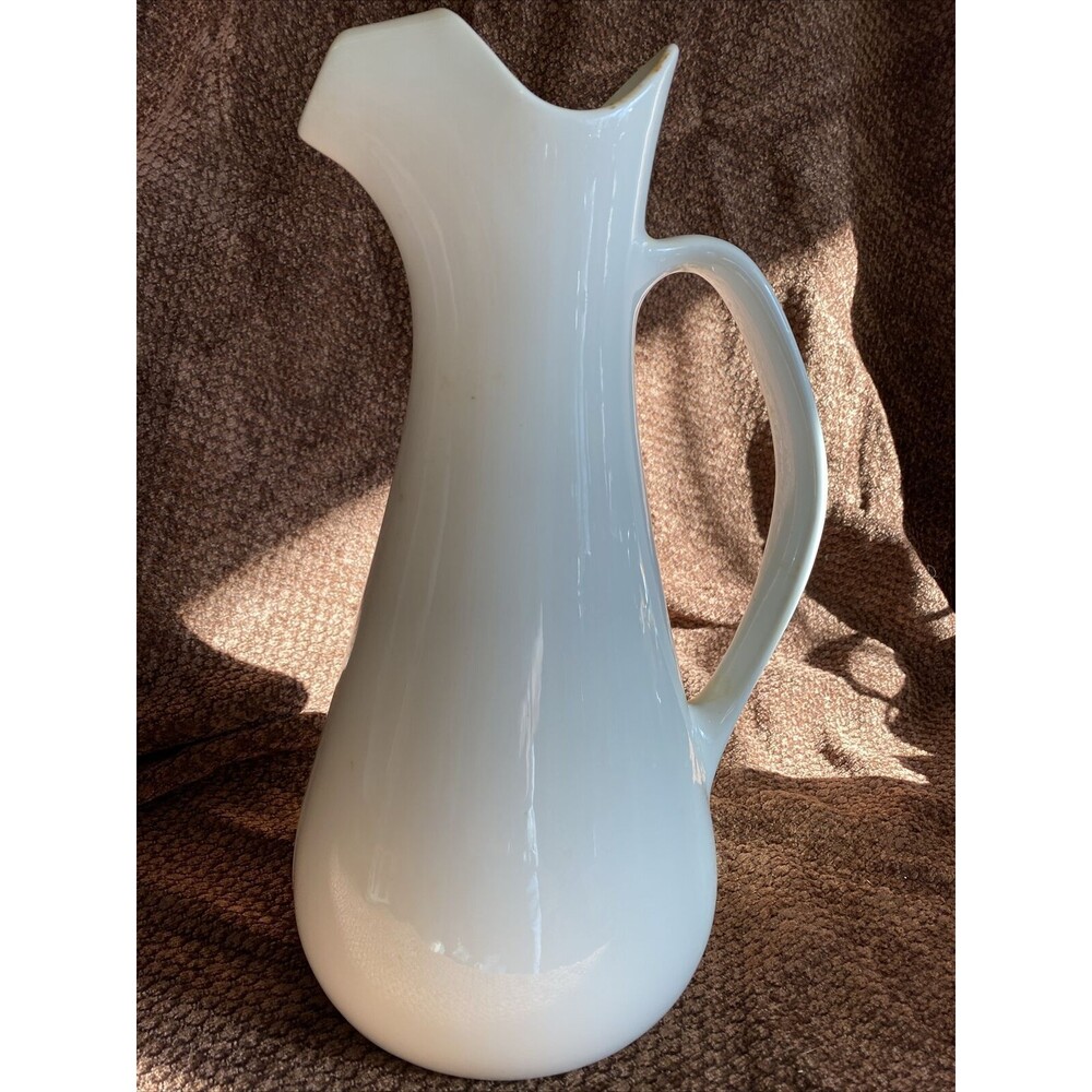 Vtg MCM Impromptu by Iroquois Ben Seibel STELLAR  Plain White Milk Ewer/Pitcher